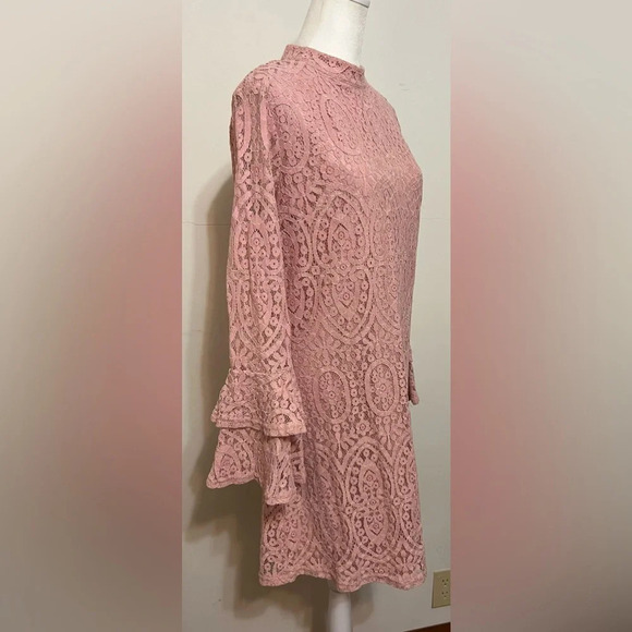 Ultra Pink Lace Dress Size Medium - Picture 3 of 11